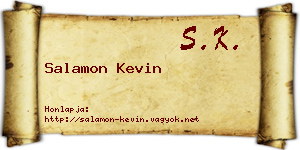 Salamon Kevin névjegykártya